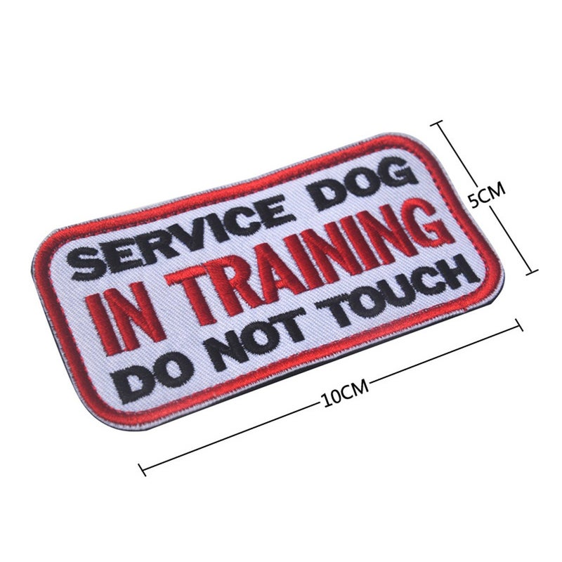 ODSP 3.94 x 1.96 Inch Service Dog in Training Do Not Touch Dog Patches Tactical Military Badge Emblem Embroidered Fastener Hook Loop Patches Appliques for Harnesses Vests - Image 5